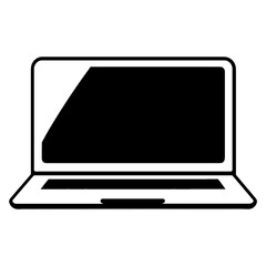 Simple Icon Illustration of Laptop. SVG Vector