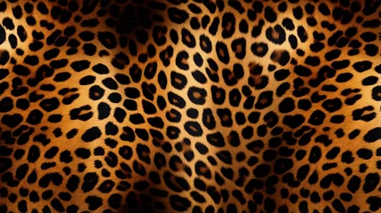 Schilderijen op glas Seamless leopard pattern, animal print. © HN Works