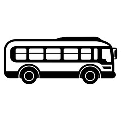 Simple Bus Icon Illustration Vector in Trendy Flat Isolated on White Background. SVG Vector