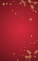 White Snow Vector Red Background. magic Snowflake