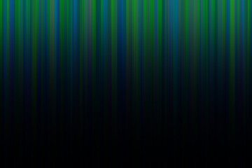Pattern composed of various vertical lines on a black background, various shades of green and blue, transitioning to black. Gradient wallpaper