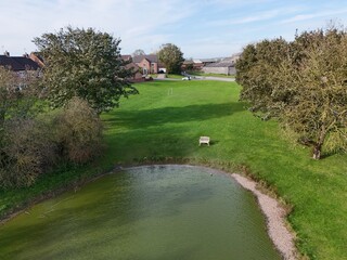 aerial view of Fridaythorpe village East Yorkshire, England