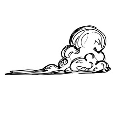 Sketch, doodle clouds. Vector graphics.