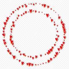 Burgundy Heart Vector White Backgound. Fly