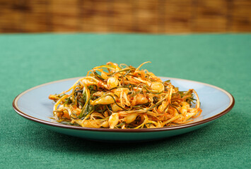 Korean specialty pickles and garlic salad