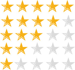Rating Star icon for white background. 