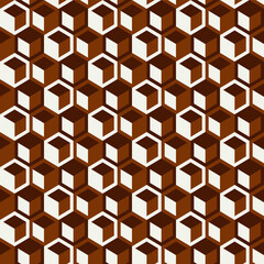 Retro geometric seamless pattern vector image