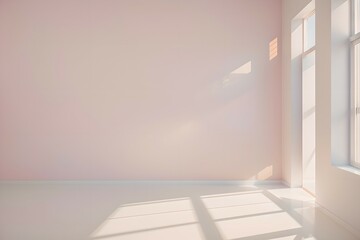 11. A pink and ivory room. the interior design of a house. Generative AI