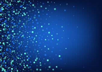 Turquoise Cell Carnaval Blue Vector Background.