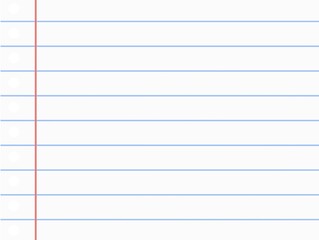Blue lines on the notebook for taking notes red line side barrier