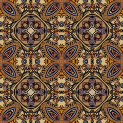 Seamless pattern,  Colorful ethnic ornament,  Arabesque style