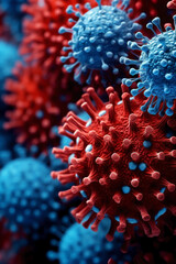 Red and blue virus.