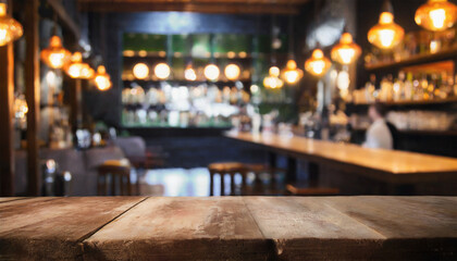 A Glimpse into the Alluring Ambiance of a Bar or Café - obrazy, fototapety, plakaty