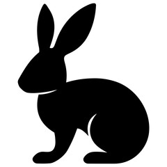 Simple Icon Illustration of Rabbit, Bunny. SVG Vector