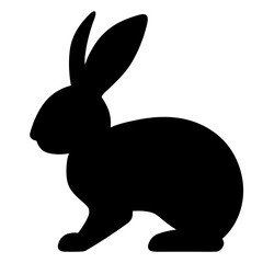 Simple Icon Illustration of Rabbit, Bunny. SVG Vector