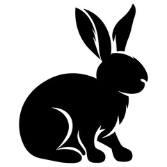 Simple Icon Illustration of Rabbit, Bunny. SVG Vector