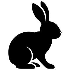 Simple Icon Illustration of Rabbit, Bunny. SVG Vector