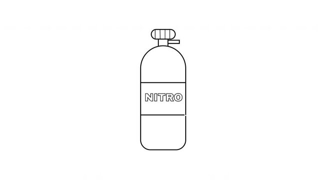 Animated video forms a sketch of the nitro tube icon