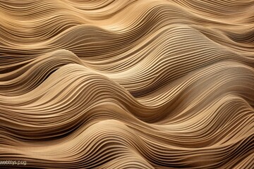 unsettling wave-like patterns brownish color. Generative AI - obrazy, fototapety, plakaty
