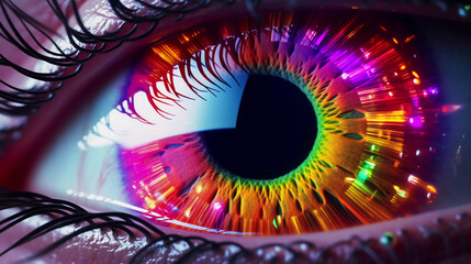 Human multicolored eye