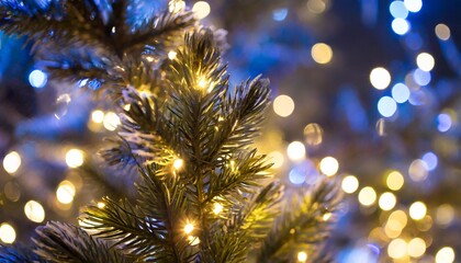 Obraz na płótnie Canvas christmas tree branch with christmas decorations
