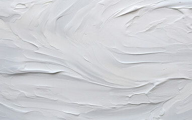 Obraz premium Thick White Oil Painted Texture – Acrylic Abstract Artistry