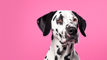 Portrait of a dalmatian puppy