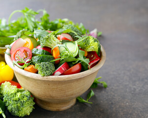 healthy eating fresh salad of various vegetables