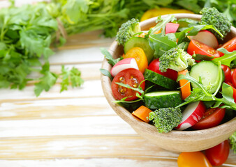 healthy eating fresh salad of various vegetables
