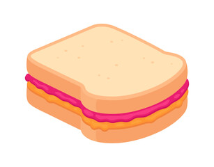 PBJ peanut butter and jelly sandwich drawing