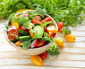 healthy eating fresh salad of various vegetables