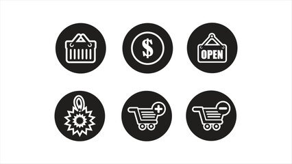 Obraz premium black and white symbols vectors