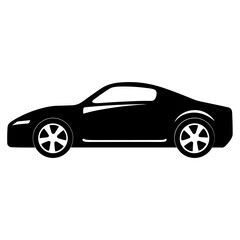 Modern Sport Car Icon Illustration. SVG VectoR