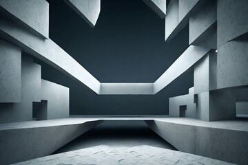 cube concrete abstract background