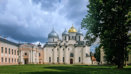 Fototapeta na wymiar St. Sophia Cathedral, Kremlin, Veliky Novgorod, Russia.