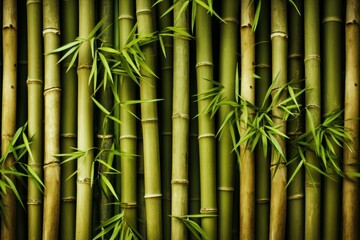 Lush bamboo forest. This suggests the peaceful quiet of an untouched jungle. Generate Ai