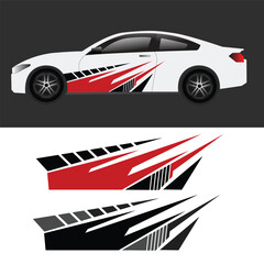 vector car wrap vinyl livery decal design. car modification decal stickers - obrazy, fototapety, plakaty