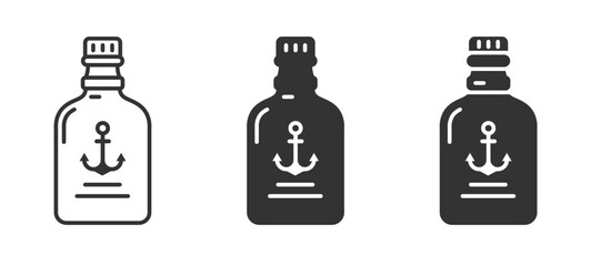 Rum bottle icon. Vector illustration