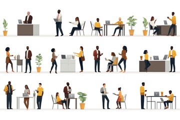 Happy Freelancers Working Together in a Productive Atmosphere