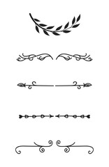 Various decorative text dividers set