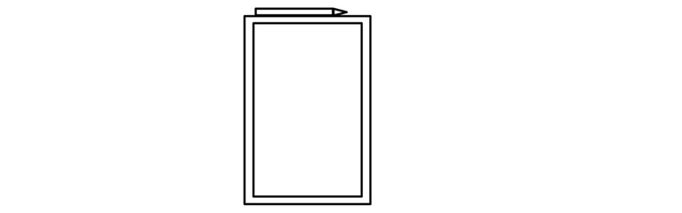 tablet and stylus pen on a white background
