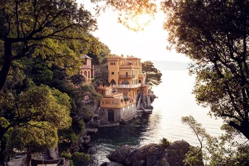 Tuinposter Bay in Portofino town, Italy © Mikolaj Niemczewski