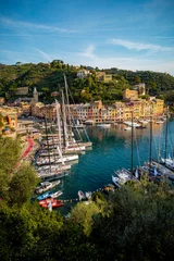 Fototapeten Marina in Portofino town, Liguria, Italy © Mikolaj Niemczewski