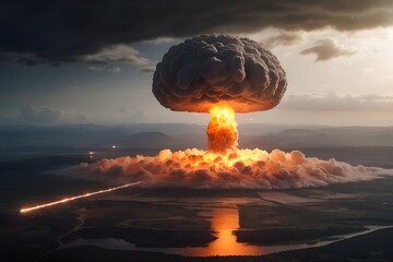 explosion of nuclear bomb fire