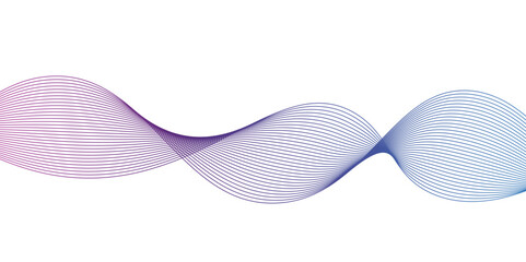 Design element. Many purple line circle ring waves.Abstract wavy stripes on a white background isolated. Creative line art. Design elements created using the Blend Tool.	