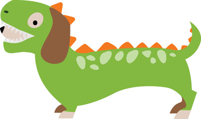 Obraz na płótnie Canvas Halloween Dachshund, Halloween Dogs, dinosaur costume