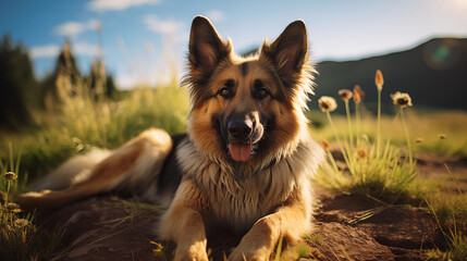 Portrait of German Shepard Dog