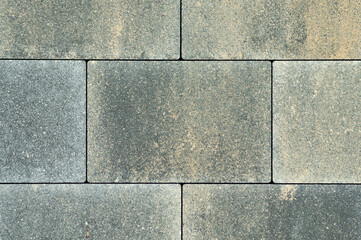 colored decorative paving slabs close up