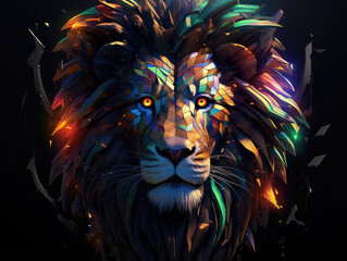 Vibrant Leo Zodiac Lion Artwork