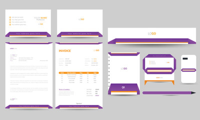 Corporate identity template design & Stationery template design, vector file layout design